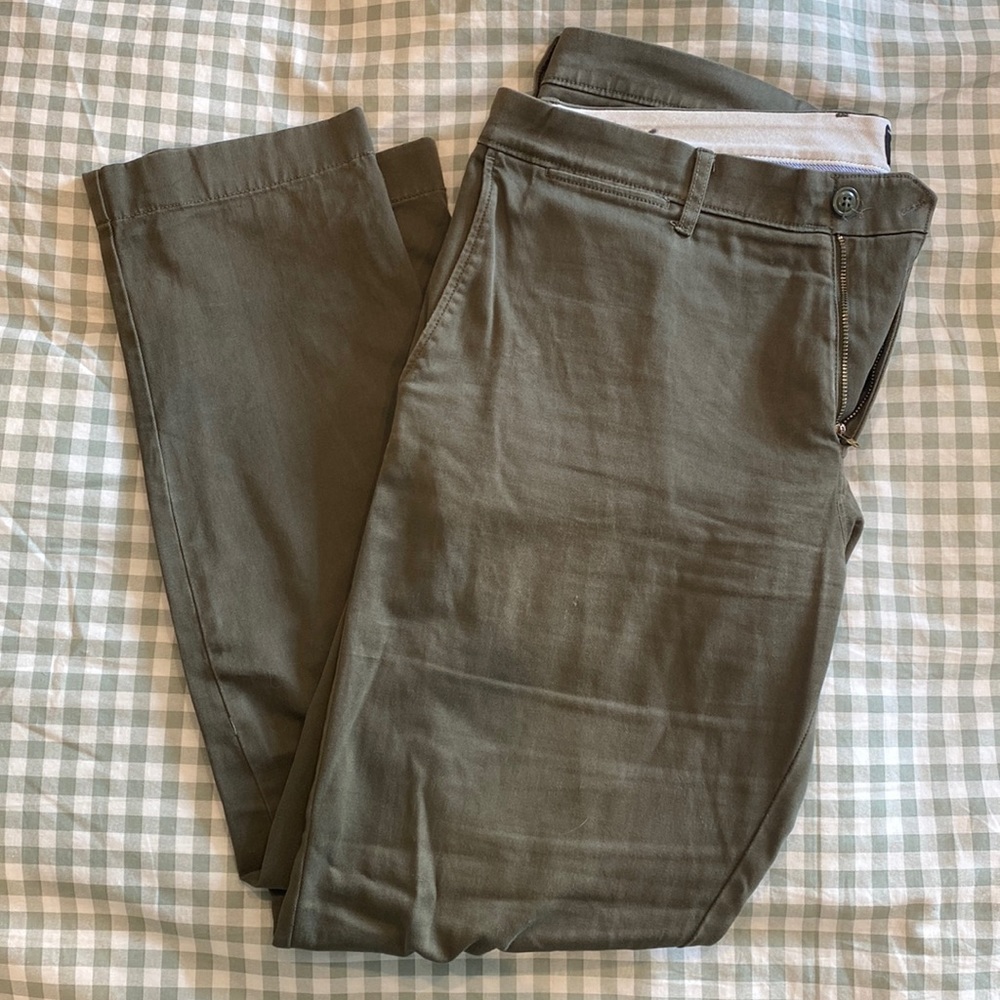 J Crew 484 Stretch Chinos Olive Green W34 L30 - EUC